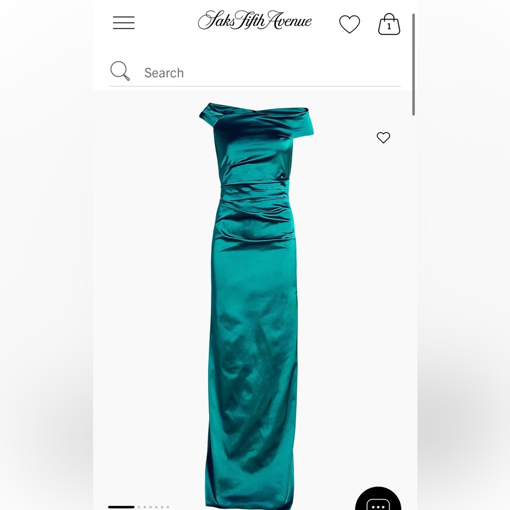 Teri Jon One Shoulder Teal Dress NEVER WORN! With tag